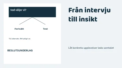 Från intervju till insikt