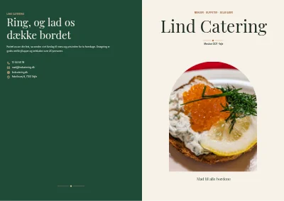 Omslag af Cateringkatalog med menuer og selskabslokaler – 32 sider