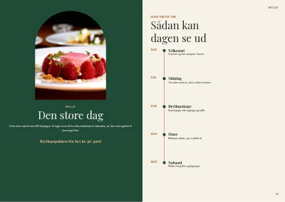 Side 22–23 af Cateringkatalog med menuer og selskabslokaler – 32 sider