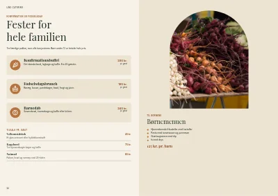 Side 24–25 af Cateringkatalog med menuer og selskabslokaler – 32 sider