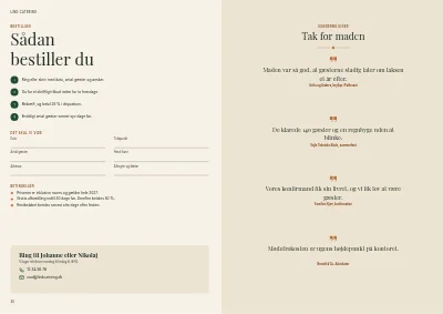 Side 30–31 af Cateringkatalog med menuer og selskabslokaler – 32 sider