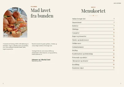 Side 2–3 af Cateringkatalog med menuer og selskabslokaler – 32 sider