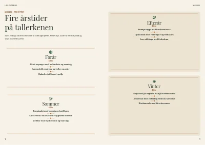 Side 10–11 af Cateringkatalog med menuer og selskabslokaler – 32 sider