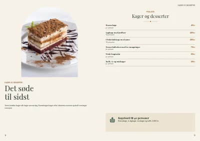 Side 14–15 af Cateringkatalog med menuer og selskabslokaler – 32 sider