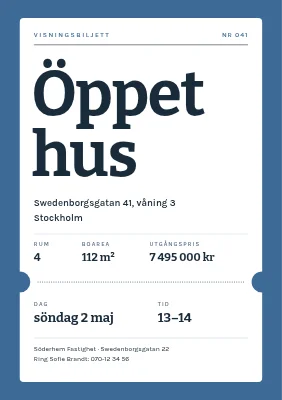 Mäklare — öppet hus