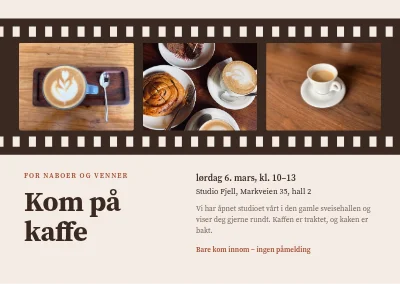 Kaffeinvitasjon — en filmstripe av kaffe
