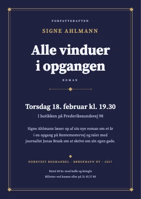 Forfatteraften som titelblad — plakat