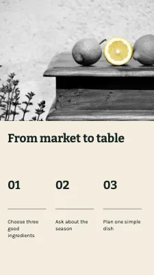 Page 1 of From market to table · Visual recipe
