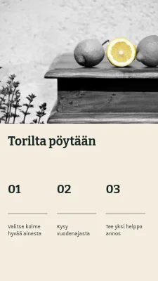Torilta pöytään · Kuvareseptti