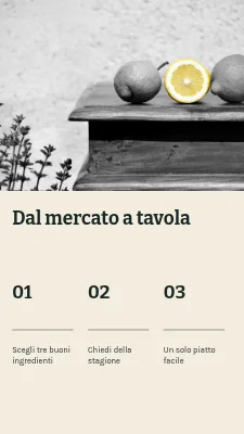 Dal mercato alla tavola · Ricetta visiva