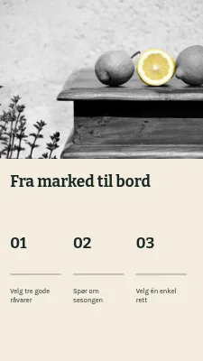 Fra marked til bord · Visuell oppskrift