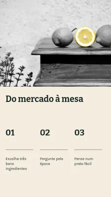 Do mercado à mesa · Receita visual