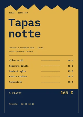 Conto delle tapas da Nordvest