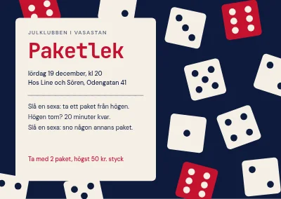 Presentbytesspel — tärning och regler