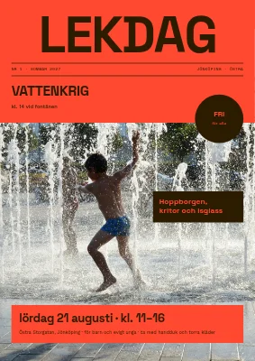 Lekdag i parken — tidningsomslag