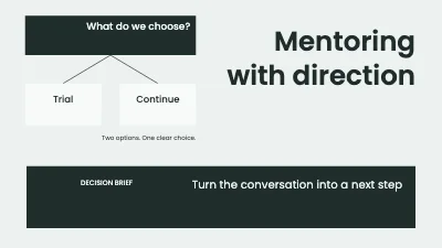 Mentoring with direction