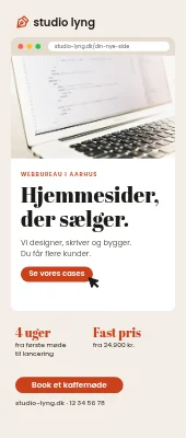 Roll-up til webbureau — hjemmesider, der sælger