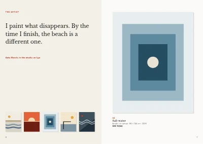 Pages 6–7 of Gallery exhibition booklet – 12 pages