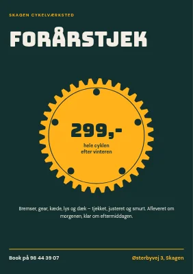 Side 1 af Cykelværksted med forårstjek i Skagen