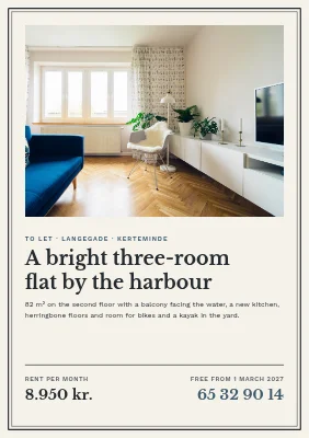 Flat to let by the harbour in Kerteminde