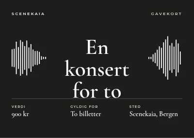 Gavekort — konsertbilletter