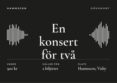 Presentkort — konsertbiljetter
