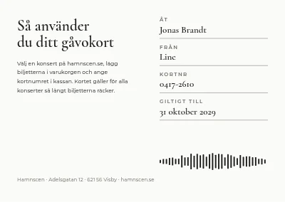 Sida 2 av Presentkort — konsertbiljetter