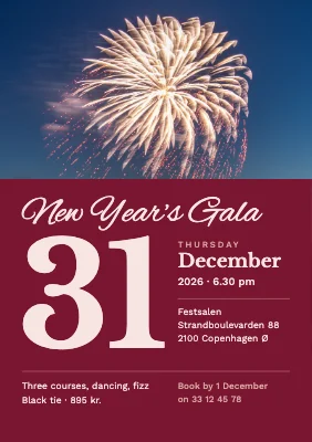 New Year’s gala — 31 December