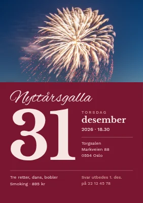 Nyttårsgalla — 31. desember