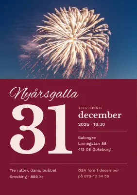 Nyårsgala — 31 december
