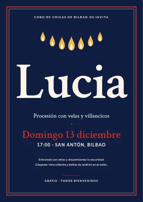 Celebración de Santa Lucía — corona de luz