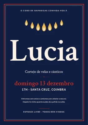 Celebração de Santa Luzia — coroa de luz