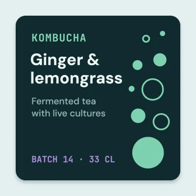 Kombucha with bubbles