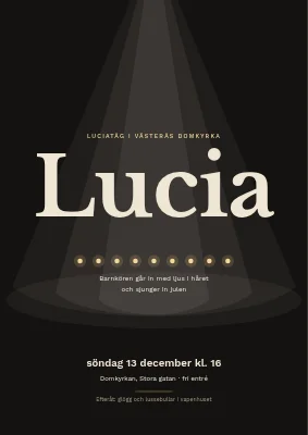 Luciatåg i kyrkan