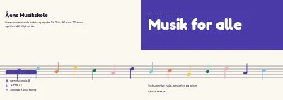 Omslag af Sæsonprogram for musikskole – 16 sider