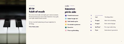 Side 2–3 af Sæsonprogram for musikskole – 16 sider