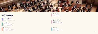 Side 8–9 af Sæsonprogram for musikskole – 16 sider