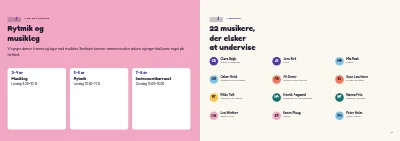 Side 10–11 af Sæsonprogram for musikskole – 16 sider