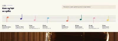 Side 12–13 af Sæsonprogram for musikskole – 16 sider