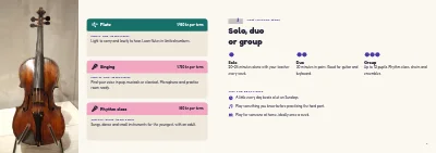 Seiten 6–7 von Season programme for a music school – 16 pages
