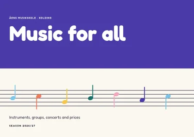 Season programme for a music school – 16 pages