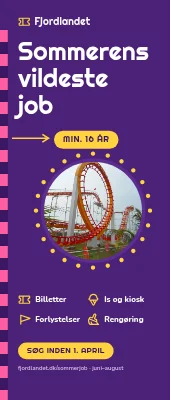Roll-up til forlystelsespark — sommerjob