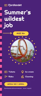 Amusement park roll-up — summer jobs