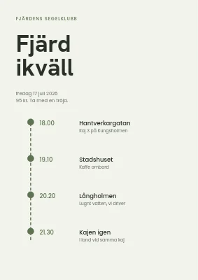 Kvällssegling — fjorden ikväll