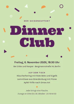 Bornholmer Supper Club — Einladung