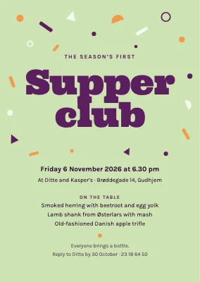 Bornholm supper club — invitation