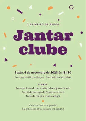 Clube de jantares de Bornholm — convite