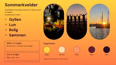 Moodboard for sommerkampanje