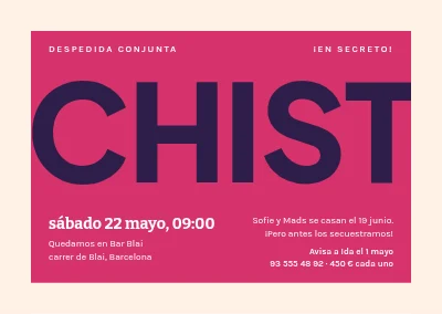 Despedida conjunta — Psst secreto en rosa