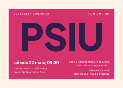 Despedida de solteiros — Pssst cor-de-rosa secreto